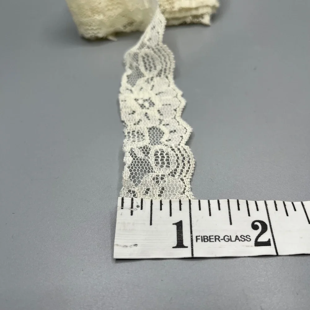 VTG Ivory Lace Trim Scalloped Edge Wedding Bridal DIY Craft  1